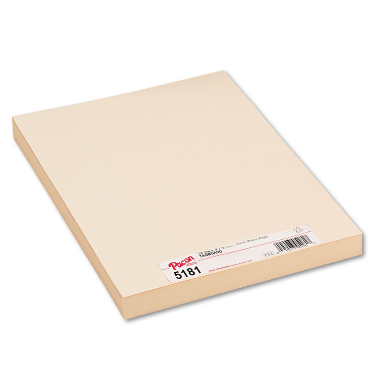 Pacon® Medium Weight Tagboard, 12 x 9, Manila, 100/Pack (PAC5181)