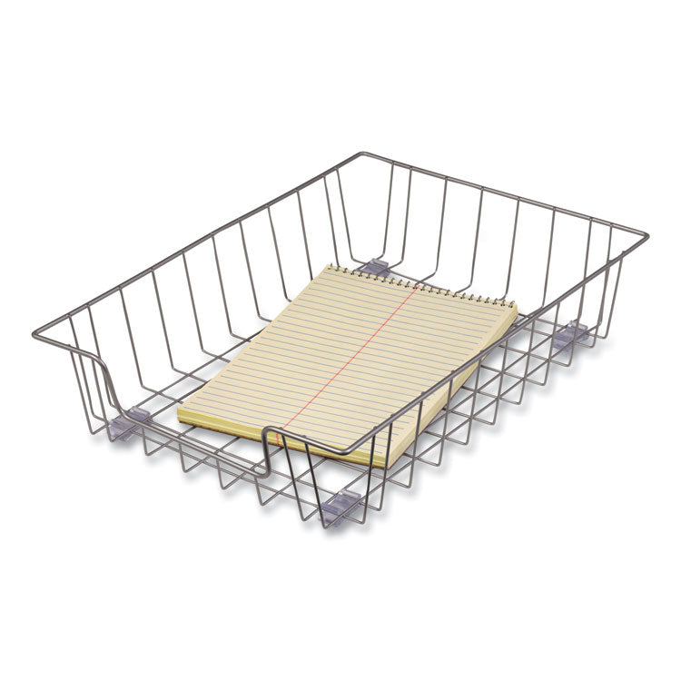 Fellowes® Wire Desk Tray Organizer, 1 Section, Letter Size Files, 10" x 14.13" x 3", Silver (FEL60012)