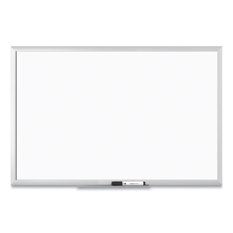U Brands Melamine Dry Erase Board, 35 x 23, White Surface, Silver Frame (UBR031U0001) Each