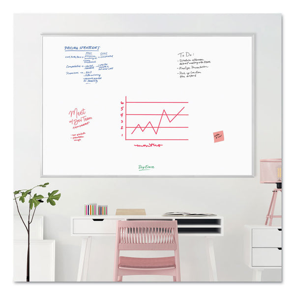 U Brands Melamine Dry Erase Board, 70 x 47, White Surface, Silver Frame (UBR033U0001) Each