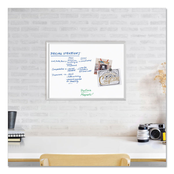 U Brands Magnetic Dry Erase Board with Aluminum Frame, 23 x 17, White Surface, Silver Frame (UBR070U0001) Each