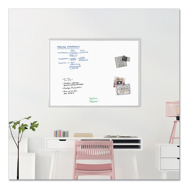 U Brands Magnetic Dry Erase Board with Aluminum Frame, 47 x 35, White Surface, Silver Frame (UBR072U0001) Each