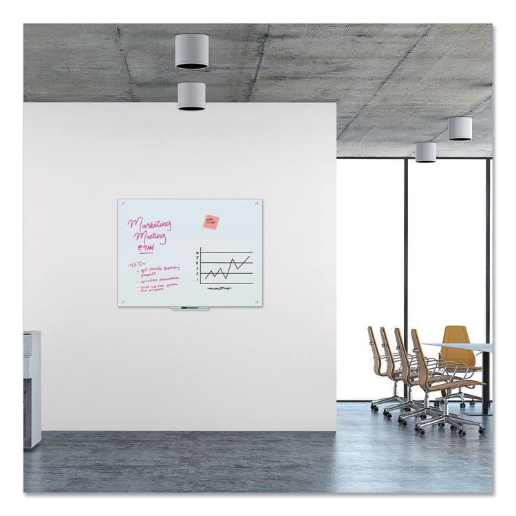 U Brands Glass Dry Erase Board, 47 x 35, White Surface (UBR121U0001) Each