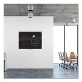 U Brands Glass Dry Erase Board, 47 x 35, Black Surface (UBR171U0001) Each