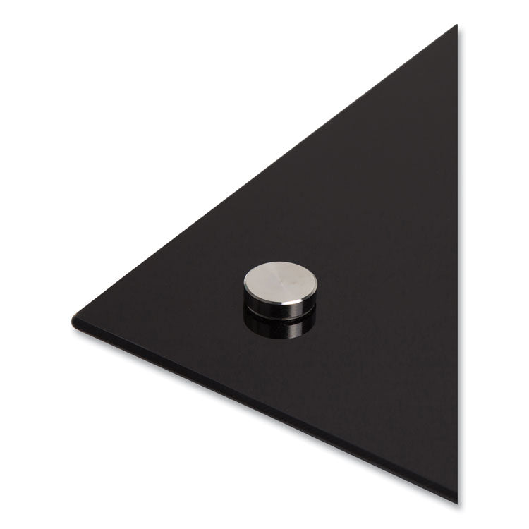 U Brands Glass Dry Erase Board, 47 x 35, Black Surface (UBR171U0001) Each