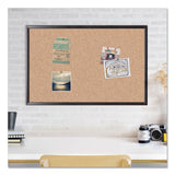 U Brands Cork Bulletin Board, 35 x 23, Tan Surface, Black Frame (UBR301U0001) Each