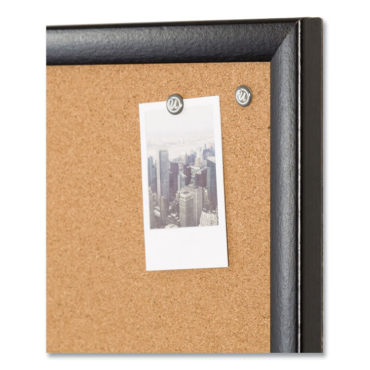 U Brands Cork Bulletin Board, 35 x 23, Tan Surface, Black Frame (UBR301U0001) Each