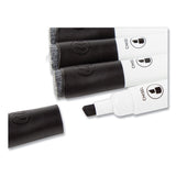 U Brands Chisel Tip Low-Odor Dry-Erase Markers with Erasers, Broad Chisel Tip, Black, Dozen (UBR2925U0112) 1 Dozen