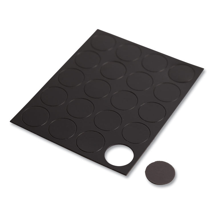 U Brands Heavy-Duty Board Magnets, Circles, Black, 0.75" Diameter, 20/Pack (UBRFM1605) Pack of 20