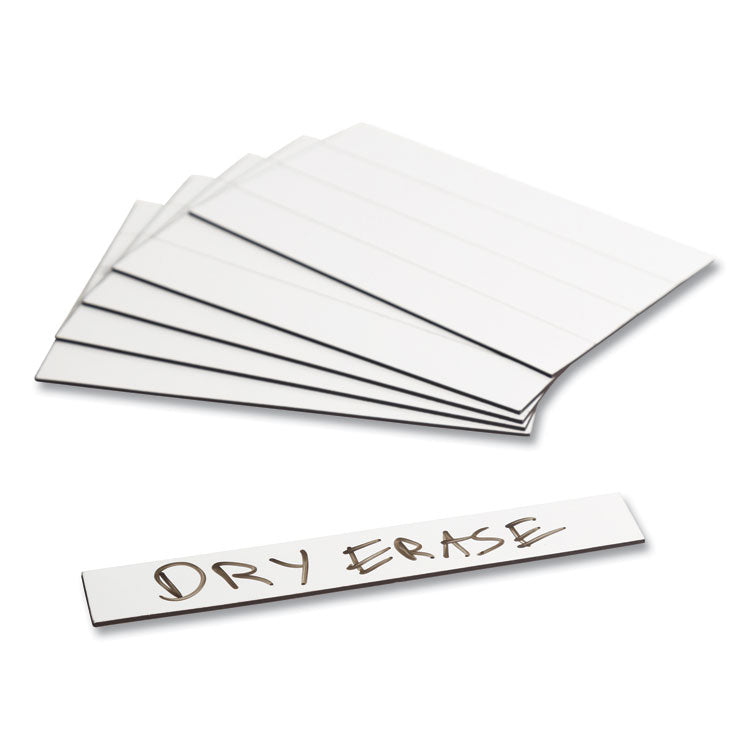 U Brands Dry Erase Magnetic Tape Strips, 6" x 0.88", White, 25/Pack (UBRFM2518) Pack of 25