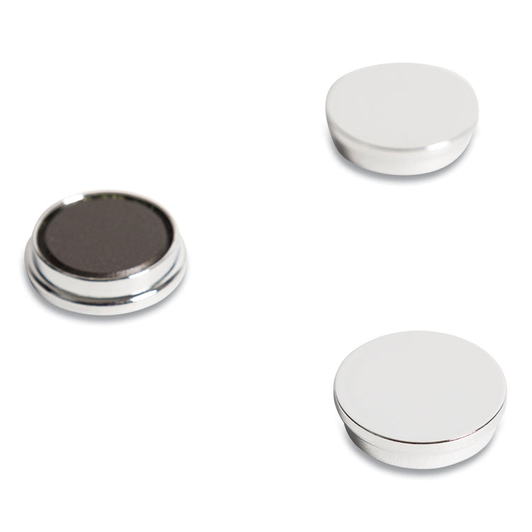 U Brands Board Magnets, Circles, Silver, 1.25" Diameter, 10/Pack (UBRIM130809) Pack of 10