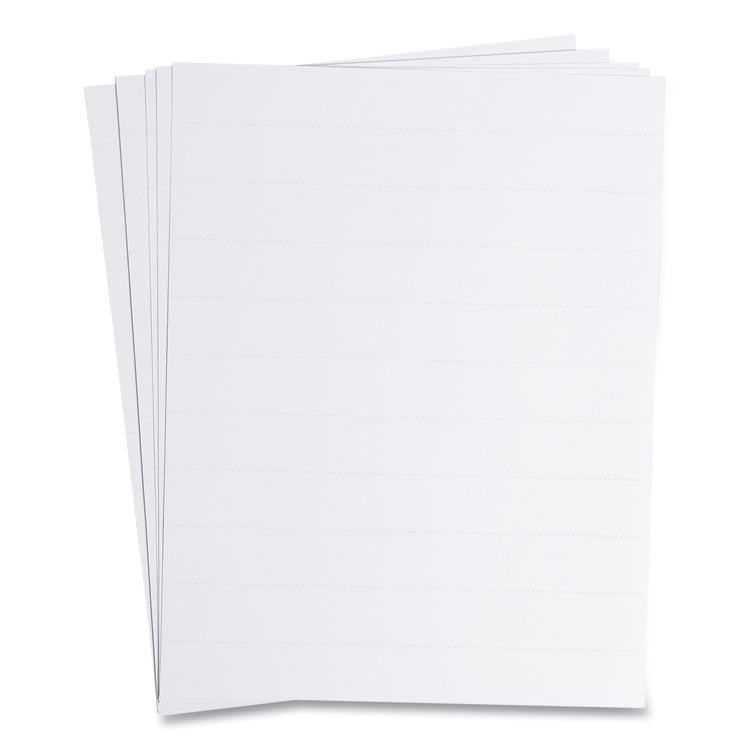 U Brands Data Card Replacement Sheet, 8.5 x 11 Sheets, Perforated at 1", White, 10/Pack (UBRFM1615) Pack of 10