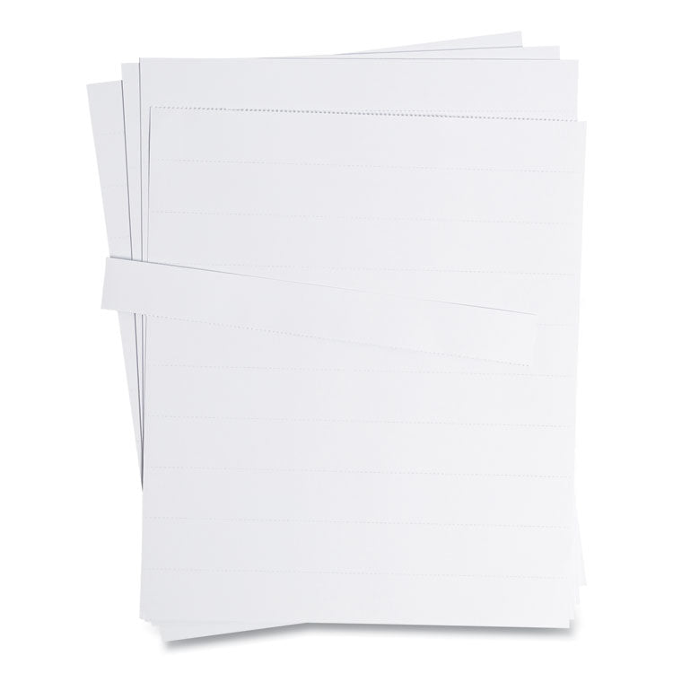 U Brands Data Card Replacement Sheet, 8.5 x 11 Sheets, Perforated at 1", White, 10/Pack (UBRFM1615) Pack of 10