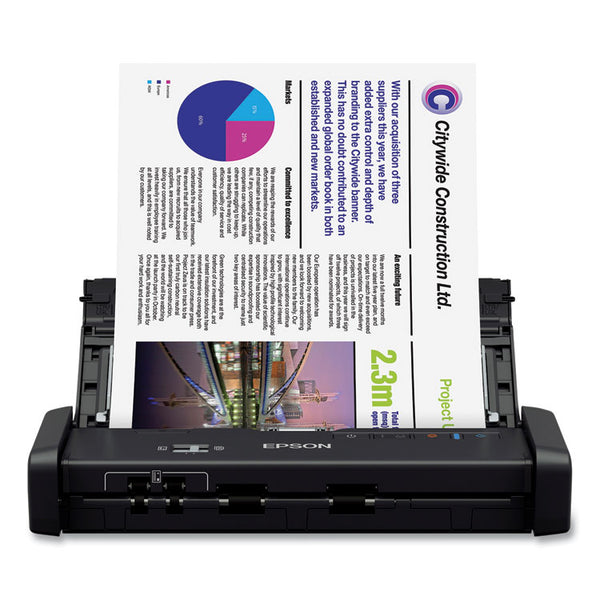 Epson® DS-320 Portable Duplex Document Scanner, 1200 dpi Optical Resolution, 20-Sheet Duplex Auto Document Feeder (EPSB11B243201)