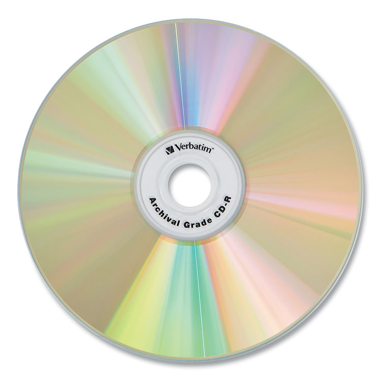 Verbatim® CD-R Archival Grade Recordable Disc, 700 MB/80 min, 52x, Spindle, Gold, 50/Pack (VER96159)