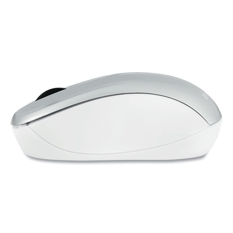 Verbatim® Silent Wireless Blue LED Mouse, 2.4 GHz Frequency/32.8 ft Wireless Range, Left/Right Hand Use, Silver (VER99777)