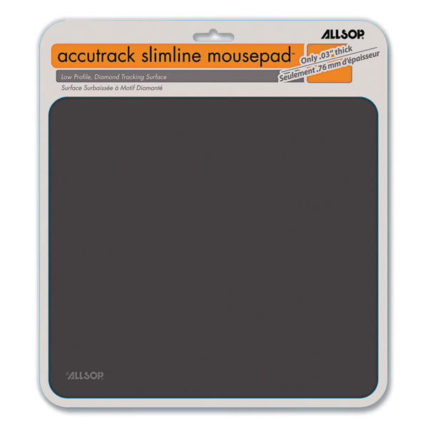 Allsop® Accutrack Slimline Mouse Pad, X-Large, 11.5 x 12.5, Graphite (ASP30200) Each