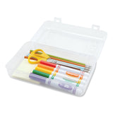 Advantus Gem Polypropylene Pencil Box with Lid, Polypropylene, 8.5 x 5.25 x 2.5, Clear (AVT34104) Each