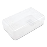 Advantus Gem Polypropylene Pencil Box with Lid, Polypropylene, 8.5 x 5.25 x 2.5, Clear (AVT34104) Each