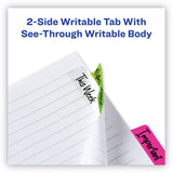 Avery® Ultra Tabs Repositionable Tabs, Margin Tabs: 2.5" x 1", 1/5-Cut, Assorted Neon Colors, 24/Pack (AVE74767) Pack of 24