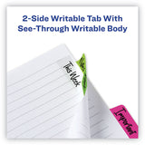 Avery® Ultra Tabs Repositionable Tabs, Margin Tabs: 2.5" x 1", 1/5-Cut, Assorted Neon Colors, 48/Pack (AVE74865) Pack of 48