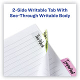 Avery® Ultra Tabs Repositionable Tabs, Margin Tabs: 2.5" x 1", 1/5-Cut, Assorted Pastel Colors, 48/Pack (AVE74867) Pack of 48