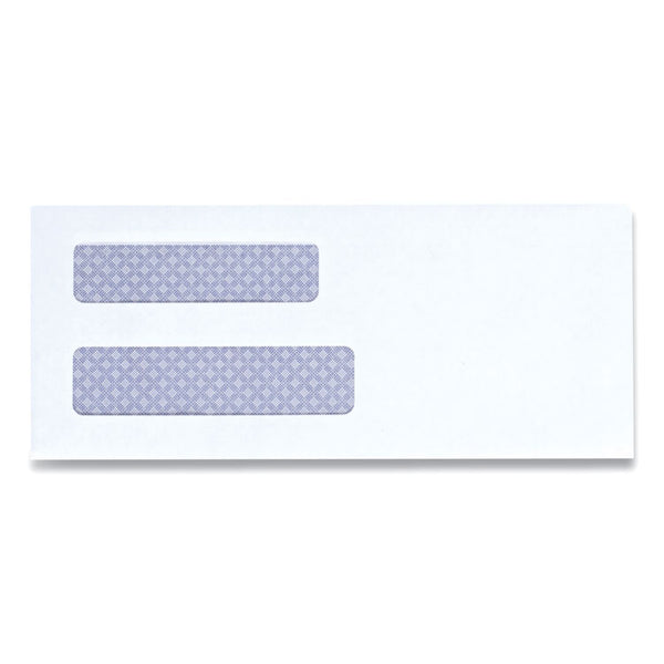 Universal® Double Window Business Envelope, #8 5/8, Square Flap, Self-Adhesive Closure, 3.63 x 8.63, White, 500/Box (UNV35218)