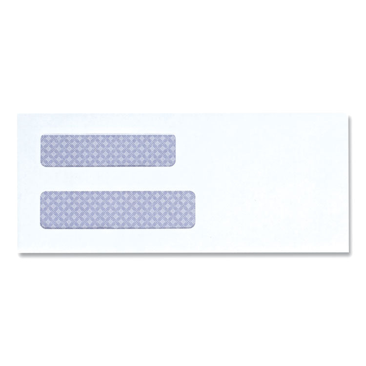 Universal® Double Window Business Envelope, #8 5/8, Square Flap, Gummed Closure, 3.63 x 8.88, White, 500/Box (UNV35213)