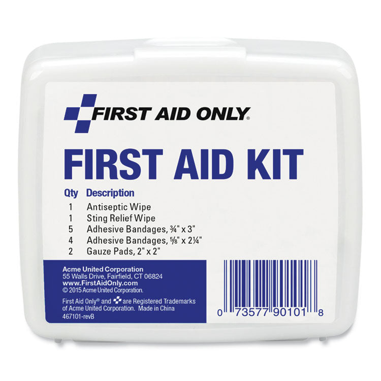 PhysiciansCare® by First Aid Only® First Aid On the Go Kit, Mini, 13 Pieces, Plastic Case (FAO90101) Each