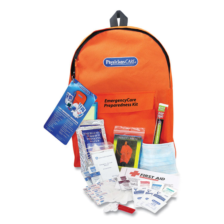 PhysiciansCare® by First Aid Only® Emergency Preparedness First Aid Backpack, 43 Pieces/Kit (FAO90123) Each