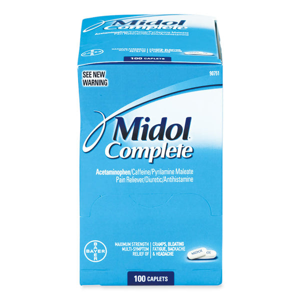 Midol® Complete Menstrual Caplets, Two-Pack, 50 Packs/Box (FAO90751) Box of 50