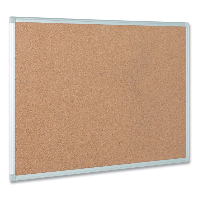 MasterVision® Earth Cork Board, 24 x 18, Tan Surface, Silver Aluminum Frame (BVCCA021790) Each