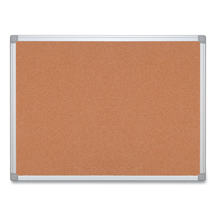 MasterVision® Earth Cork Board, 36 x 24, Tan Surface, Silver Aluminum Frame (BVCCA031790) Each