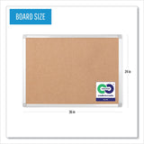 MasterVision® Earth Cork Board, 36 x 24, Tan Surface, Silver Aluminum Frame (BVCCA031790) Each