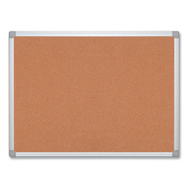 MasterVision® Earth Cork Board, 72 x 48, Tan Surface, Silver Aluminum Frame (BVCCA271790) Each