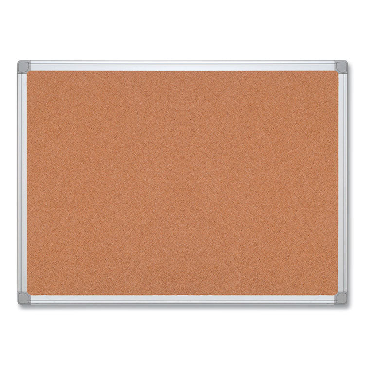 MasterVision® Earth Cork Board, 72 x 48, Tan Surface, Silver Aluminum Frame (BVCCA271790) Each