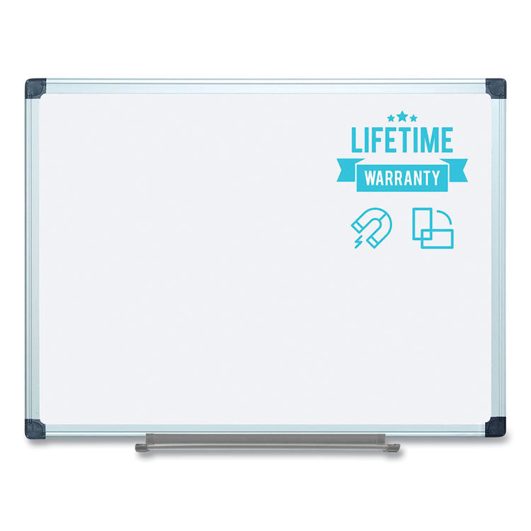 MasterVision® Porcelain Value Dry Erase Board, 36 x 48, White Surface, Silver Aluminum Frame (BVCCR0801170MV) Each