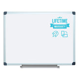 MasterVision® Porcelain Value Dry Erase Board, 48 x 96, White Surface, Silver Aluminum Frame (BVCCR1501170MV) Each