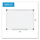 MasterVision® Porcelain Value Dry Erase Board, 48 x 96, White Surface, Silver Aluminum Frame (BVCCR1501170MV) Each