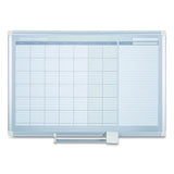 MasterVision® Magnetic Dry Erase Calendar Board, One Month, 48 x 36, White Surface, Silver Aluminum Frame (BVCGA0597830) Each