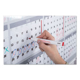 MasterVision® Magnetic Dry Erase Calendar Board, 12-Month, 36 x 24, White Surface, Silver Aluminum Frame (BVCGA03106830) Each