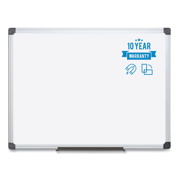 MasterVision® Value Lacquered Steel Magnetic Dry Erase Board, 18 x 24, White Surface, Silver Aluminum Frame (BVCMA0207170) Each