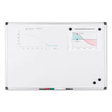 MasterVision® Value Lacquered Steel Magnetic Dry Erase Board, 18 x 24, White Surface, Silver Aluminum Frame (BVCMA0207170) Each