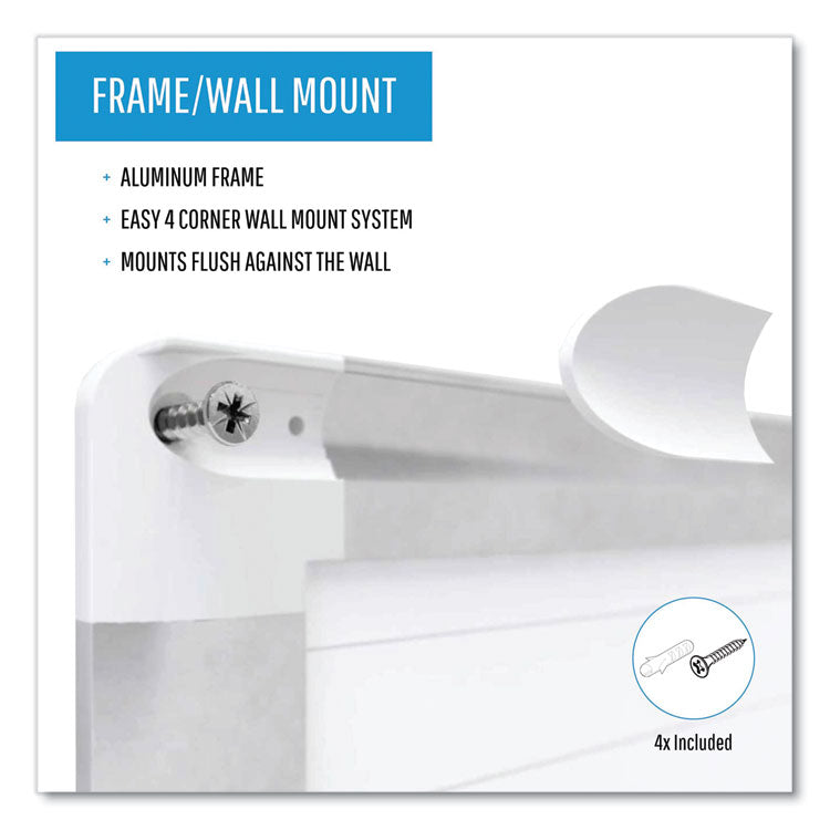 MasterVision® Ruled Magnetic Steel Dry Erase Planning Board, 48 x 36, White Surface, Silver Aluminum Frame (BVCMA0594830) Each