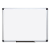 MasterVision® Value Lacquered Steel Magnetic Dry Erase Board, 96 x 48, White Surface, Silver Aluminum Frame (BVCMA2107170) Each