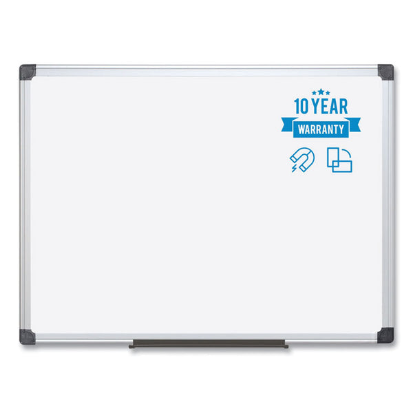 MasterVision® Value Lacquered Steel Magnetic Dry Erase Board, 96 x 48, White Surface, Silver Aluminum Frame (BVCMA2107170) Each