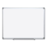 MasterVision® Earth Silver Easy-Clean Dry Erase Board, Reversible, 72 x 48, White Surface, Silver Aluminum Frame (BVCMA2700790) Each