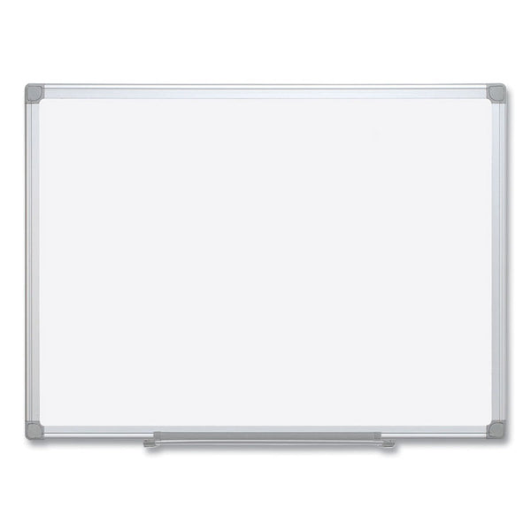 MasterVision® Earth Silver Easy-Clean Dry Erase Board, Reversible, 72 x 48, White Surface, Silver Aluminum Frame (BVCMA2700790) Each