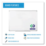 MasterVision® Earth Silver Easy-Clean Dry Erase Board, Reversible, 72 x 48, White Surface, Silver Aluminum Frame (BVCMA2700790) Each