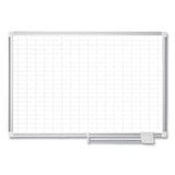 MasterVision® Gridded Magnetic Steel Dry Erase Planning Board, 1 x 2 Grid, 72 x 48, White Surface, Silver Aluminum Frame (BVCMA2792830) Each